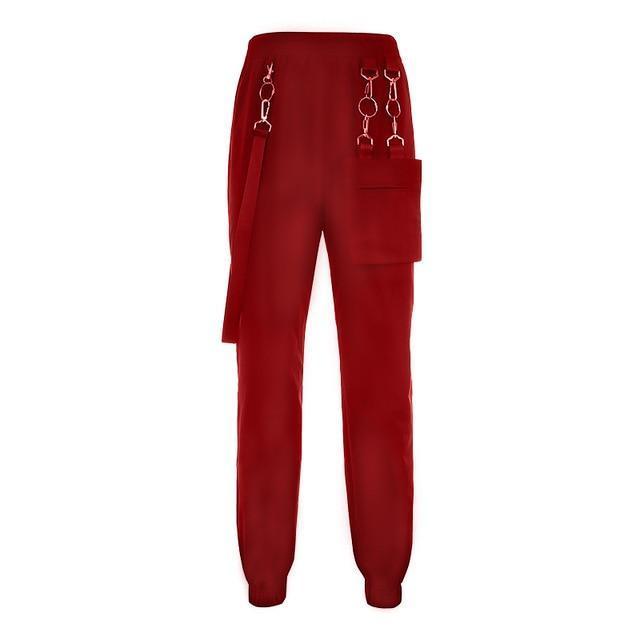 Pantalon MILITAIRE x CHAINS™ - Burgundy / S - Boutique en ligne Streetwear