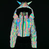 Parka LASER (Multicolore Arc-en-ciel) Réfléchissant 3M x DEVIL™ - Boutique en ligne Streetwear