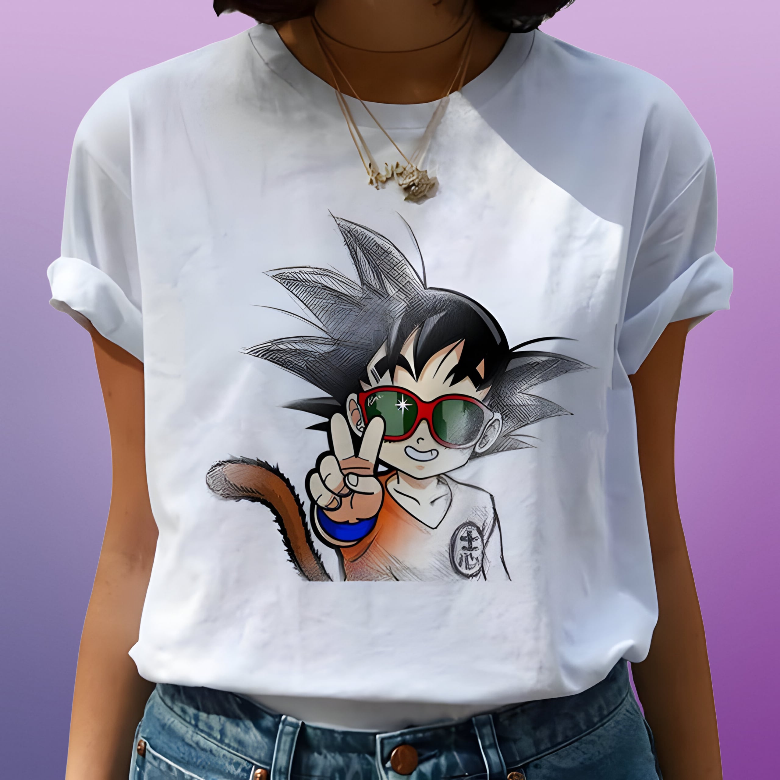 Dragon Ball Z T-Shirt DBZ Femme Goku Famous