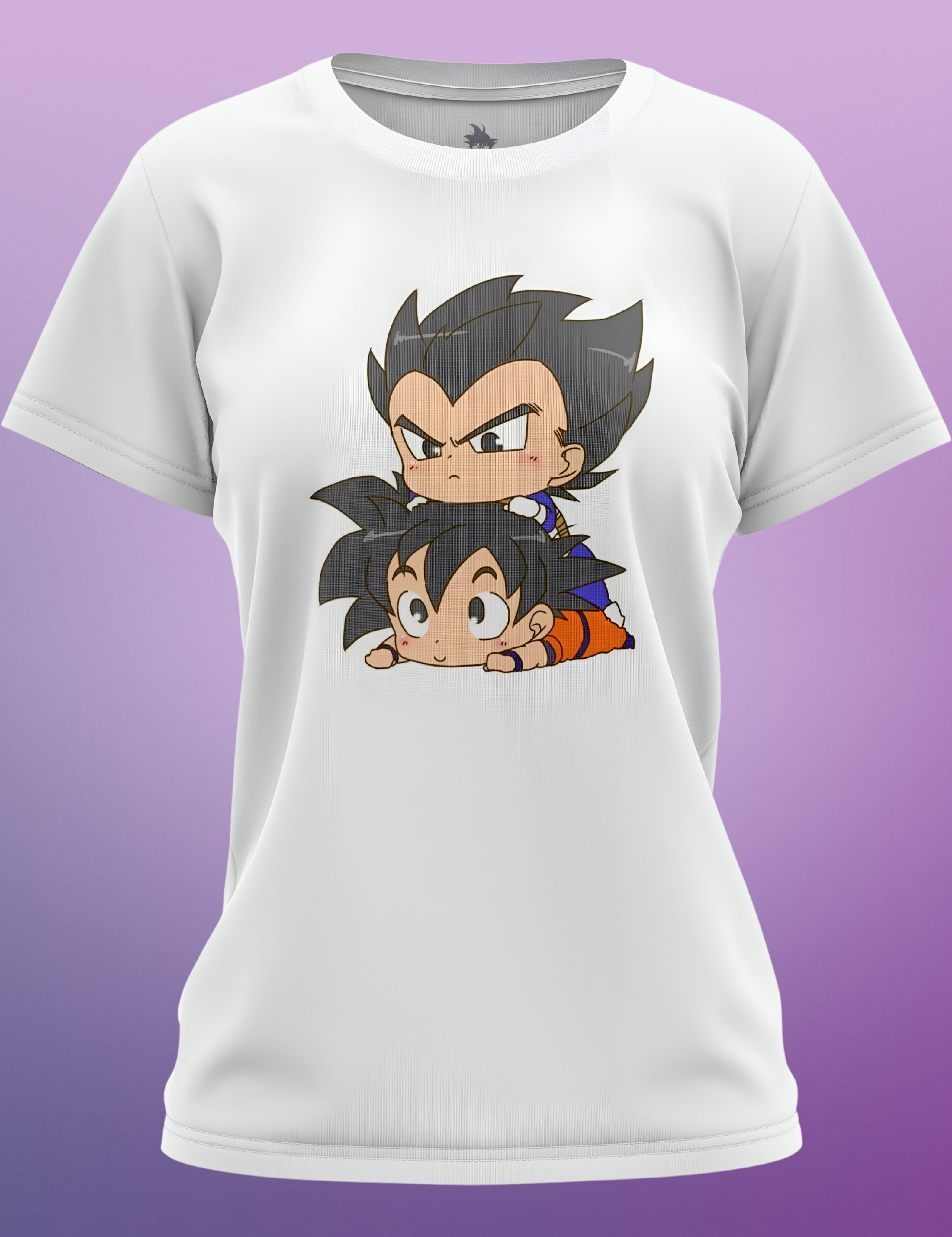 Dragon Ball Z T-Shirt DBZ Femme Vegeta & Goku