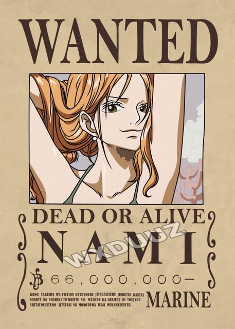 Posters One Piece Wanted Monkey D. Luffy Shanks Ace Gol D. Roger - Streetwear Style