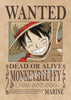 Posters One Piece Wanted Monkey D. Luffy Shanks Ace Gol D. Roger - Streetwear Style