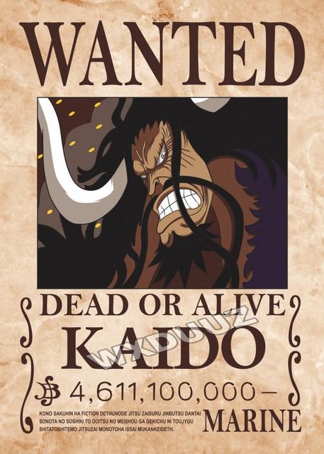 Posters One Piece Wanted Monkey D. Luffy Shanks Ace Gol D. Roger - Streetwear Style