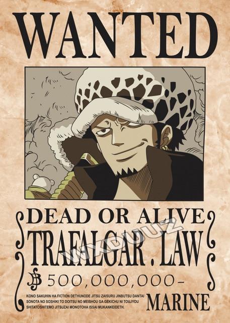 Posters One Piece Wanted Monkey D. Luffy Shanks Ace Gol D. Roger - Streetwear Style