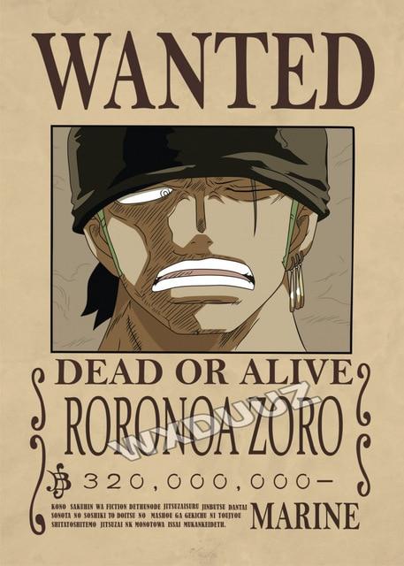 Posters One Piece Wanted Monkey D. Luffy Shanks Ace Gol D. Roger - Streetwear Style