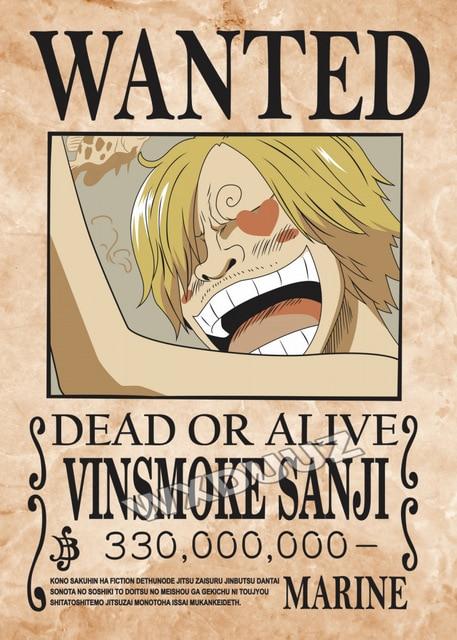 Posters One Piece Wanted Monkey D. Luffy Shanks Ace Gol D. Roger - Streetwear Style