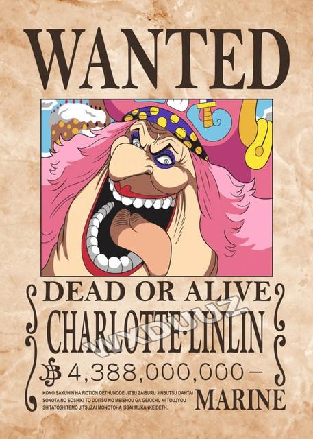 Posters One Piece Wanted Monkey D. Luffy Shanks Ace Gol D. Roger - Streetwear Style