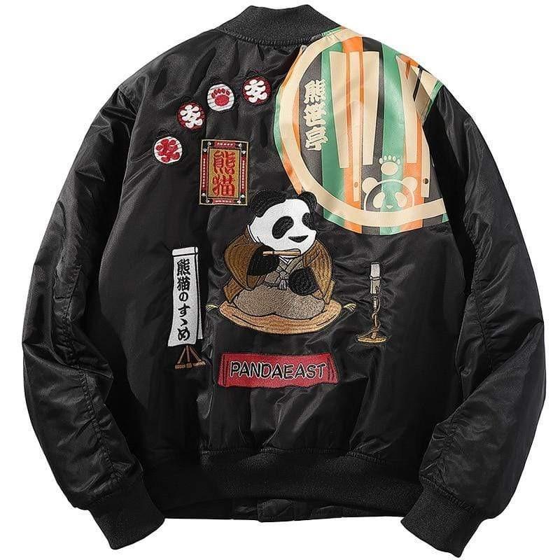 Bombers Brodé Panda