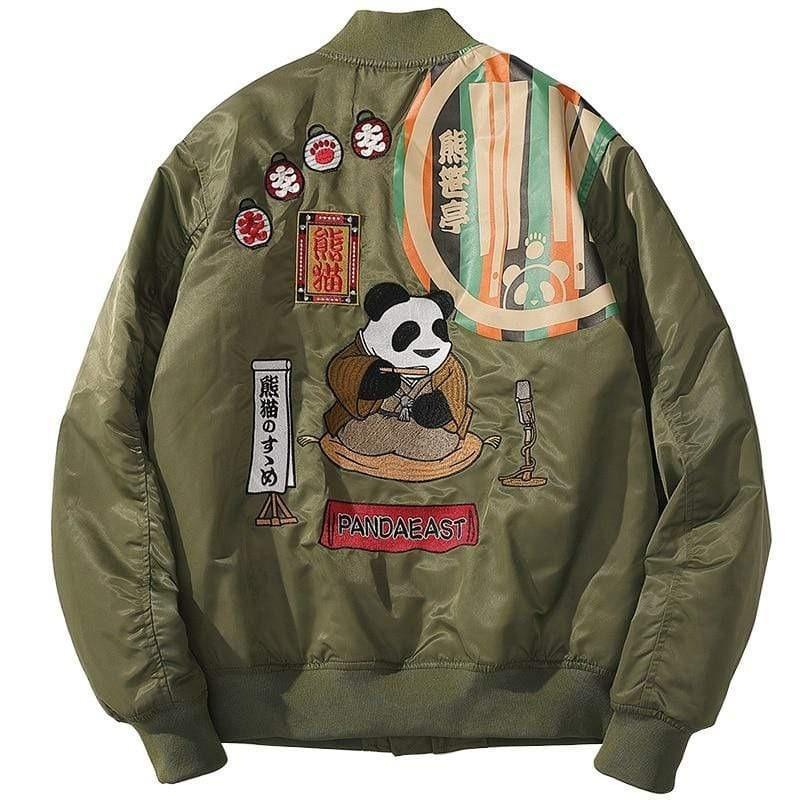 Bombers Brodé Panda