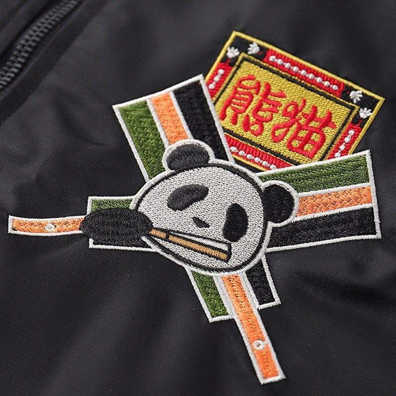 Bombers Brodé Panda