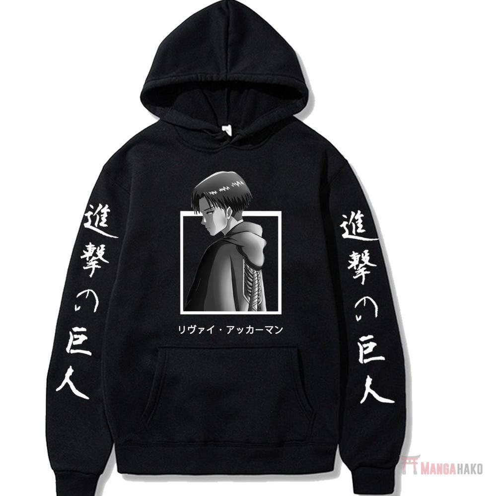 Hoodie Imprimé l'Attaque Des Titans Livaï Ackerman - Streetwear Style