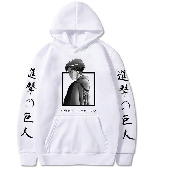 Hoodie Imprimé l'Attaque Des Titans Livaï Ackerman - Streetwear Style