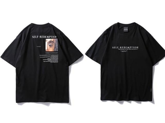 T-shirt imprimé REDEMPTION - Noir / M - Boutique en ligne Streetwear