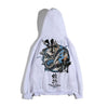 Sweat Hoodie PYTHON - Blanc / M - Boutique en ligne Streetwear