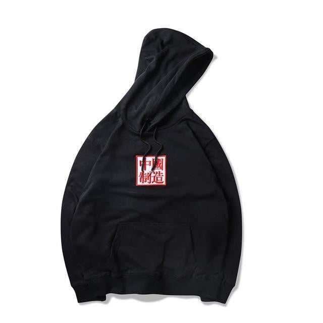 Sweat Hoodie JAPAN BLOCK - Noir / M - Boutique en ligne Streetwear