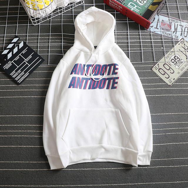 Hoodie antidote - blanc / XS - Boutique en ligne Streetwear