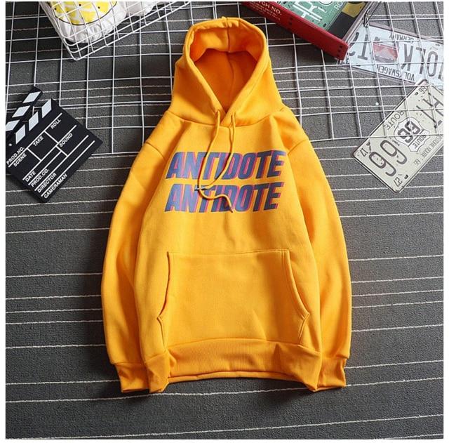 Hoodie antidote - jaune / XS - Boutique en ligne Streetwear