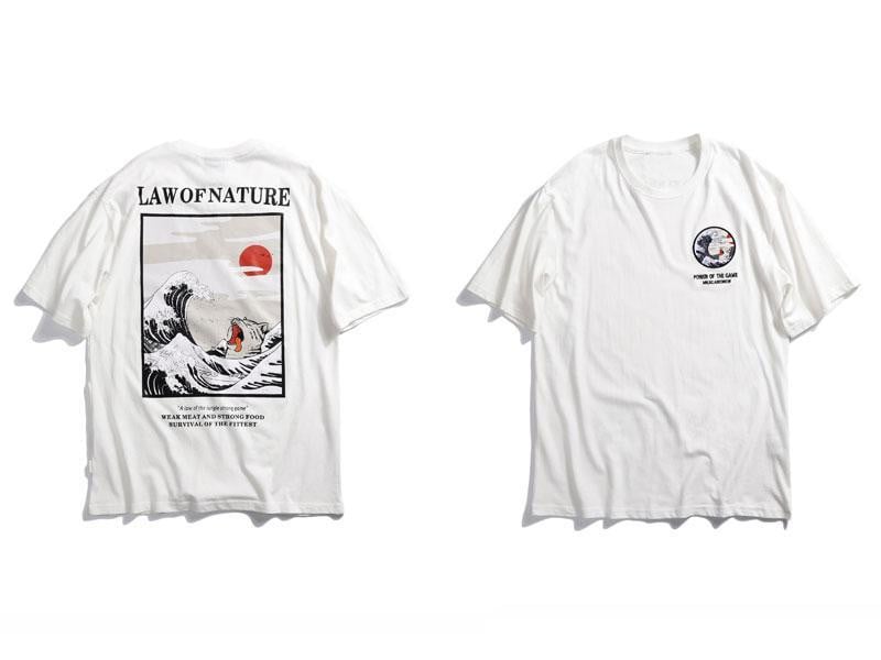 T-shirt imprimé LAW OF NATURE - Boutique en ligne Streetwear
