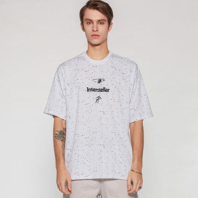 T-shirt imprimé INTERSTELLAR - Blanc / S - Boutique en ligne Streetwear