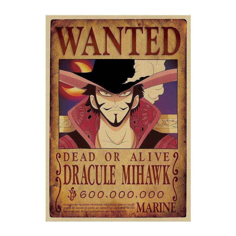 Poster One Piece Wanted<br> Mihawk - Streetwear Style