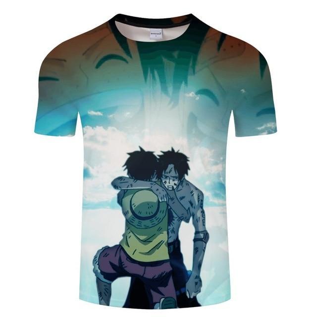 T-Shirt One Piece <br> Luffy et Ace Homme - Streetwear Style