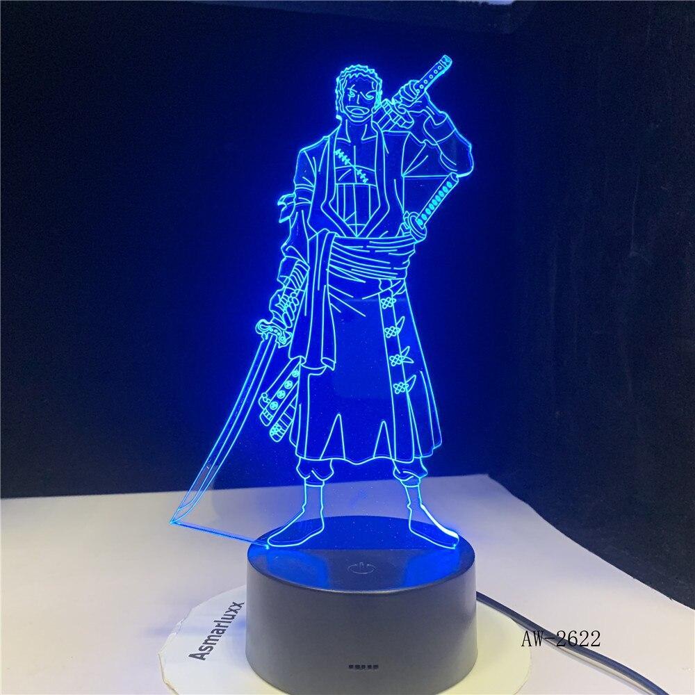 Lampe Acrylique One Piece <br> Zoro Roronoa - Streetwear Style