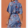 Charger l&#39;image dans la visionneuse de la galerie, Robe Kimono Florale Bleue
