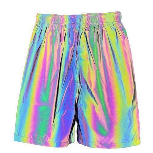 Short LASER (Multicolore Arc-en-ciel) Réfléchissant 3M™ - Boutique en ligne Streetwear