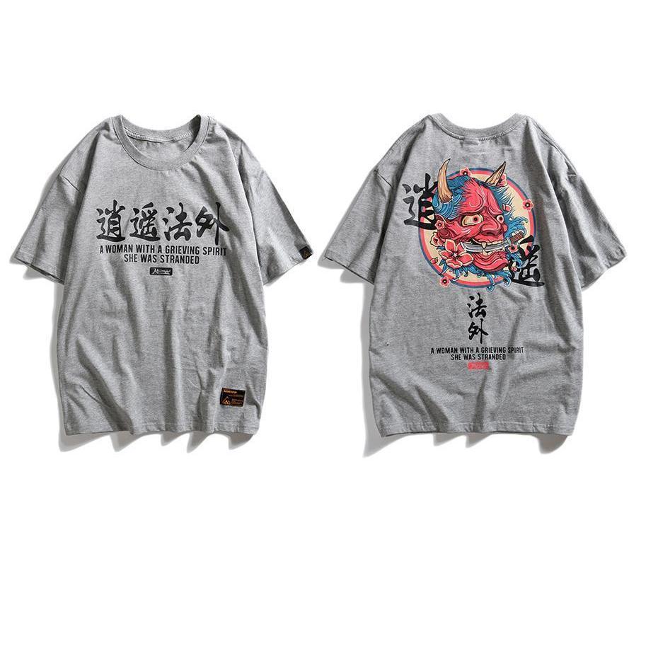 T-Shirt DEMONS x ROSE™ - Gris / M - Boutique en ligne Streetwear