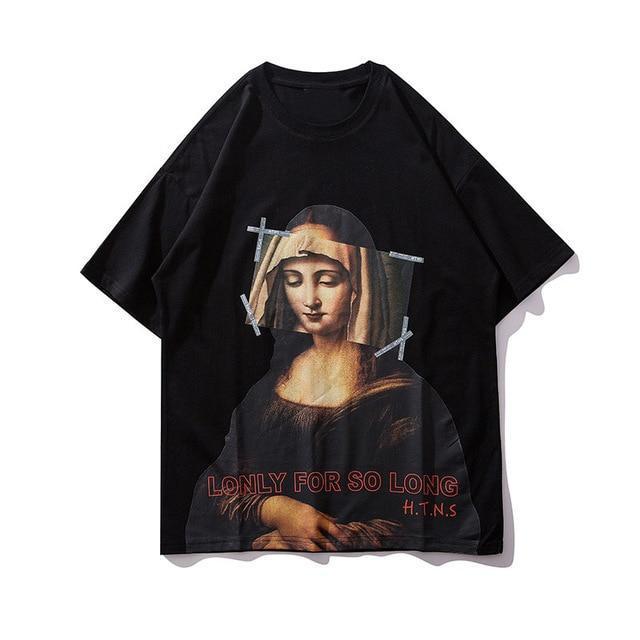 T-Shirt MONA LISA x SAD VIRGIN MARY™ - Noir / S - Boutique en ligne Streetwear