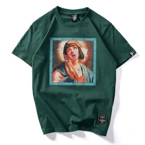 T-Shirt PULP FICTION x VIERGE MARIE USPOAR™ - Vert / S - Boutique en ligne Streetwear