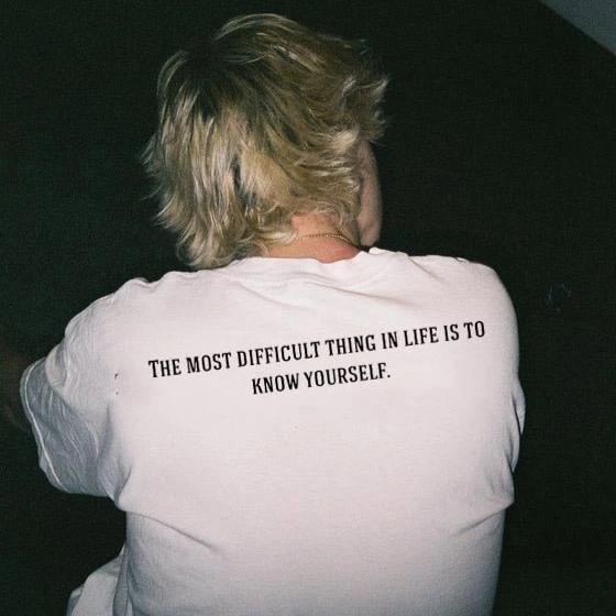 T-Shirt "THE MOST DIFFICULT THING" (LIL PEEP)™ - Boutique en ligne Streetwear