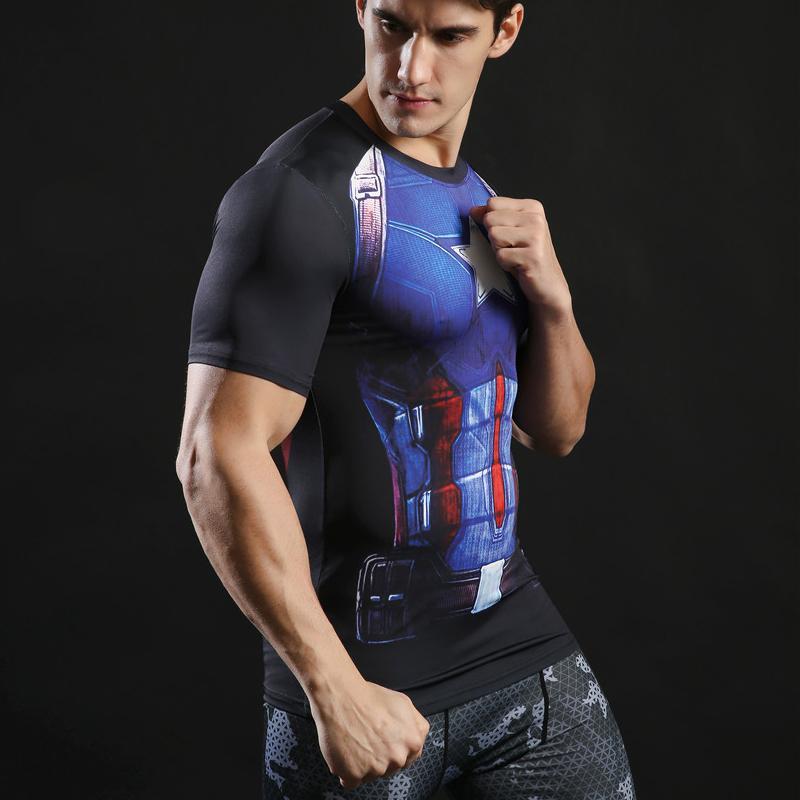 T-Shirt Musculation <br />Captain America Shield - Streetwear Style