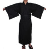 Yukata Homme Japonais Noir Rayé